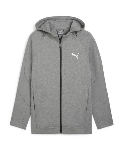 PUMA Gray Evostripe Full Zip Fleece Fabric for men