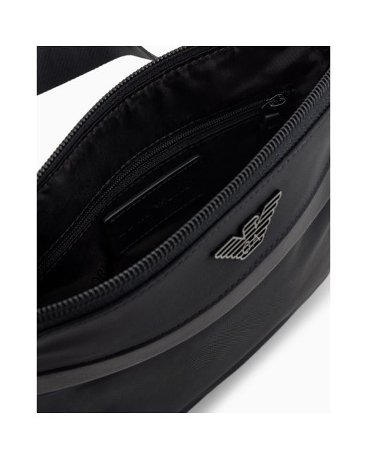 Emporio Armani Black Adjustable Cross Body Bag for men