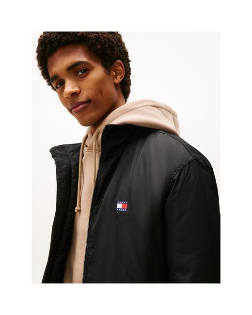 Tommy Hilfiger Black Padded Harrington Jacket for men