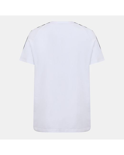 HUGO White T-Shirt With Logo Signature Tape Detail for men