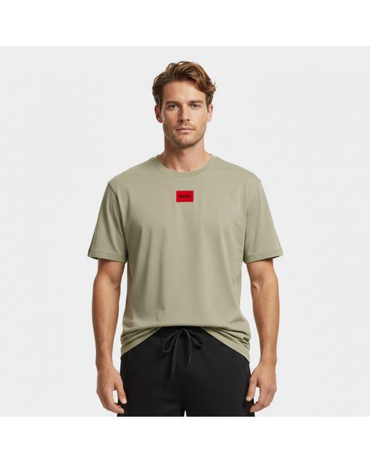 HUGO Green Diragolino Contemporary T-Shirt With Logo Detail for men