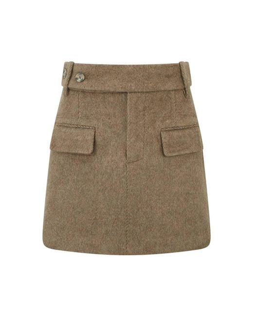 Odd Muse Brown Tweed Cut Out Top