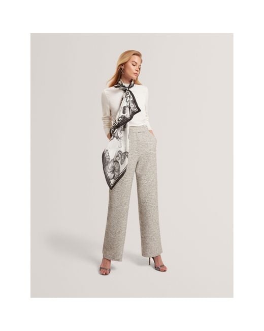 Ted Baker White Woven Front Top