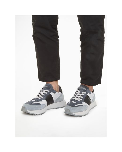 Calvin Klein Gray Suede Trainers for men