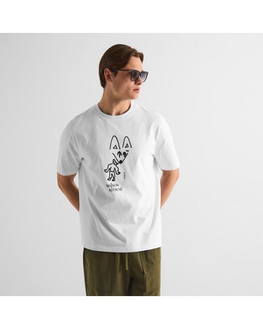 Maison Kitsuné White Party Fox Comfort T-Shirt for men