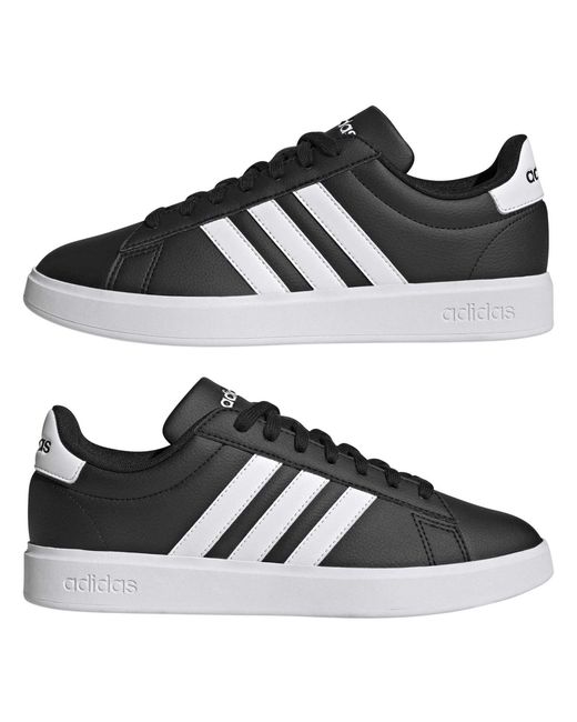Adidas Black Grand Court Cloudfoam Comfort Shoes