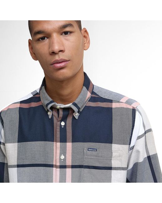 Barbour Blue Dunoon Long Sleeved Shirt for men