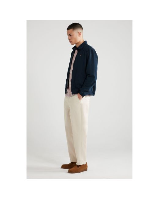 Farah Blue Cane Blouson Lightweight Overshirt for men