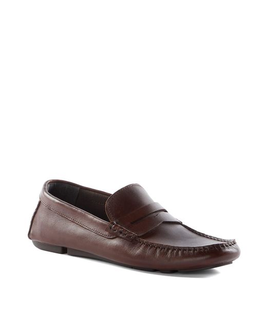 Dune Brown Brantley Saddle Driver Loafer Size 8 for men