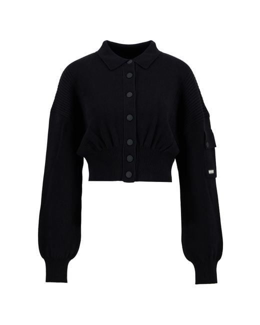 Barbour Black Gigi Knitted Bomber