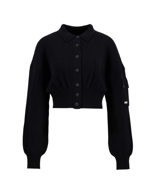 Barbour Black Gigi Knitted Bomber