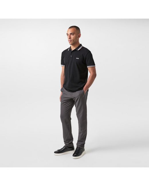Boss Black Paddy Polo Shirt With Contrast Tipping for men