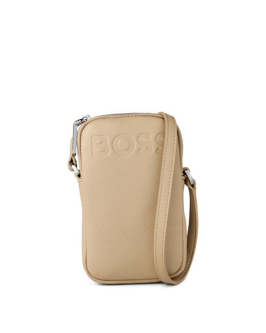 Boss Natural Addison Compact Design Crossbody Bag With Phone Holder