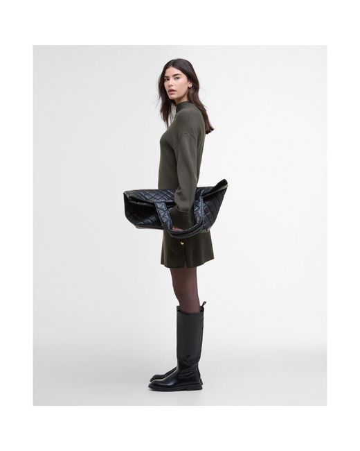 Barbour Black Lana Knitted Mini Dress