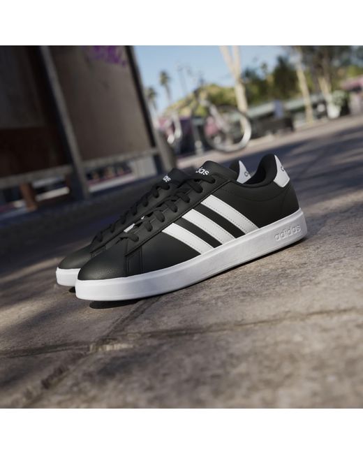 Adidas Black Grand Court Cloudfoam Comfort Shoes