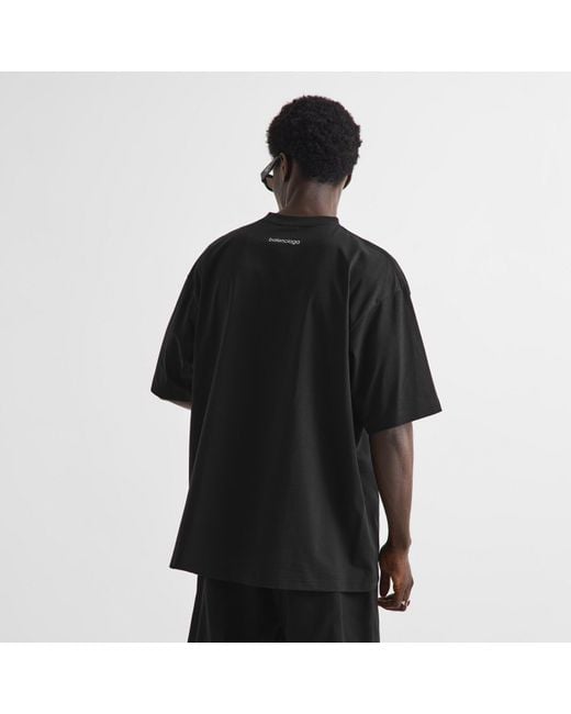 Balenciaga Black Bal Sports Tee Sn64 for men