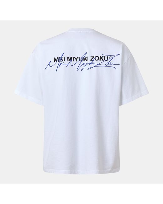 MKI Miyuki-Zoku Blue Script T-Shirt for men