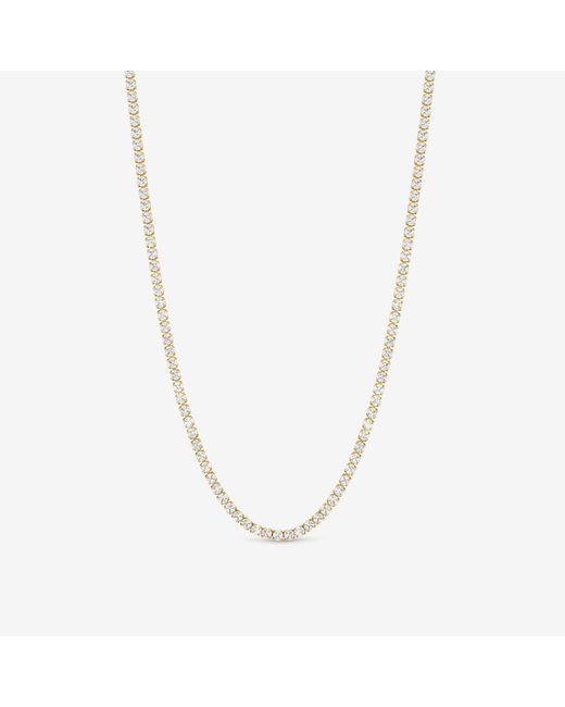 Jon Richard Metallic Waterproof Sterling Plated Tennis Necklace