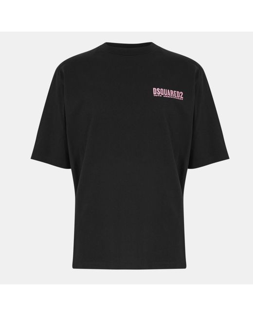 DSquared² Black Loose Fit Oversized T-Shirt for men