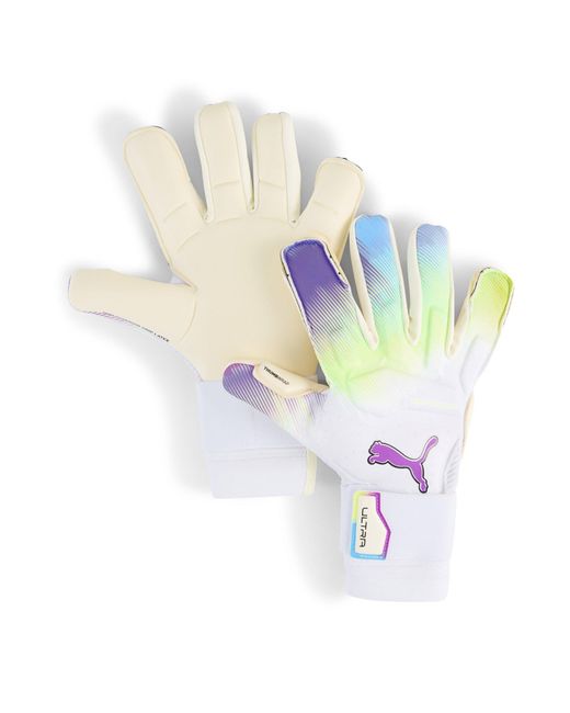 PUMA White Ultra Ultimate Hybrid Adults Goalkeeper Gloves for men