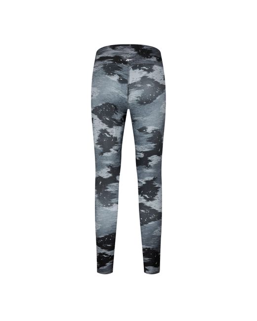 Reebok Blue Workout Ready Camo Print Gym Legging