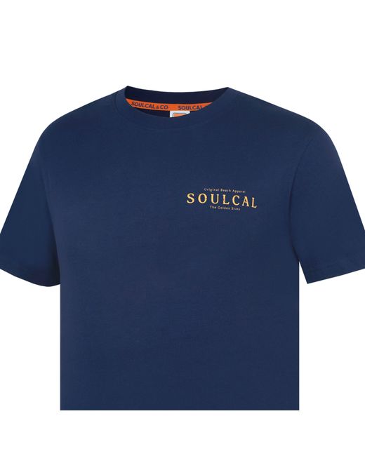 SoulCal & Co California Blue Graphic Print T-Shirt for men