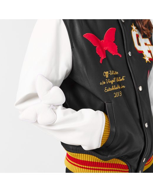 Off-White c/o Virgil Abloh Gray Varsity Jacket