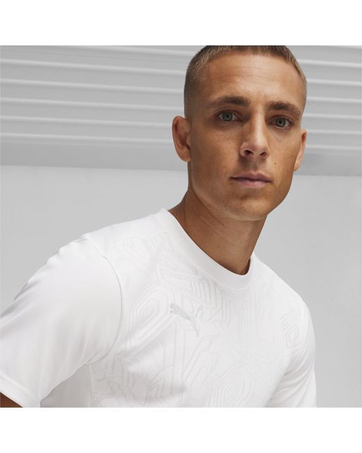 PUMA White Teamfinal Training Short-Sleeve Performance T-Shirt for men