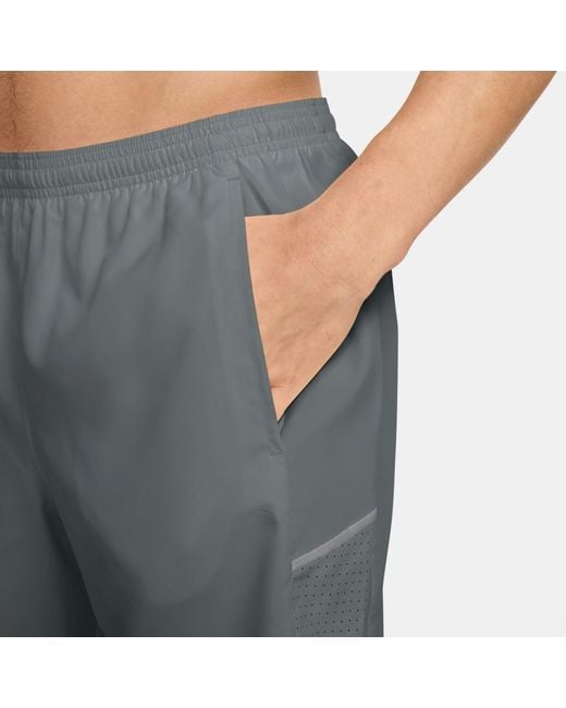 Nike Gray Miler 7 Performance Running Shorts for men