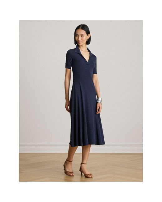 Ralph Lauren Blue Knitted Jumper Dress