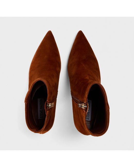 Steve Madden Brown Sabine Ankle Heeled Boots