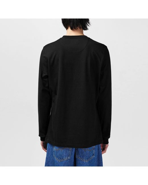 Barbour Blue Long Sleeve T-Shirt for men