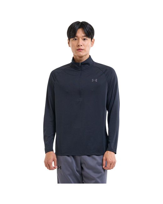 Under Armour Black Tech ½ Zip Long Sleeve for men