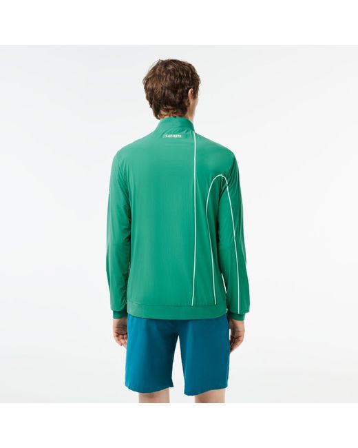 Lacoste Green Ribbed Tracksuit Top for men