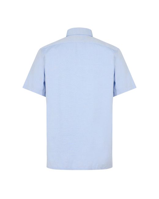 Paul Smith Blue Short-Sleeve Plain Shirt for men