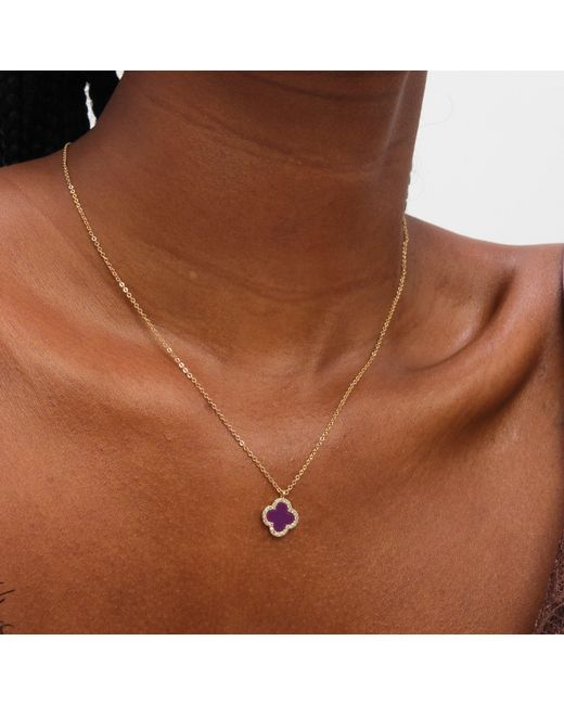 Jon Richard Metallic Plated And Clover Pendant Necklace