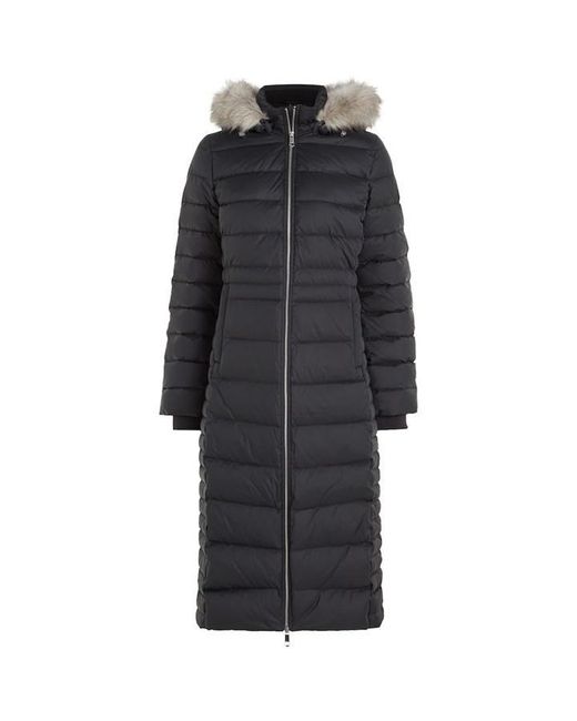 Tommy Hilfiger Black Tyra Down Maxi With Fur