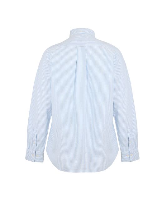 Gant Blue Stripe Long Sleeve Oxford Shirt for men