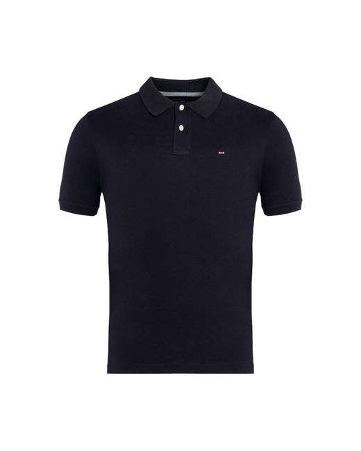 Eden Park Blue Stretch Pima Cotton Polo for men