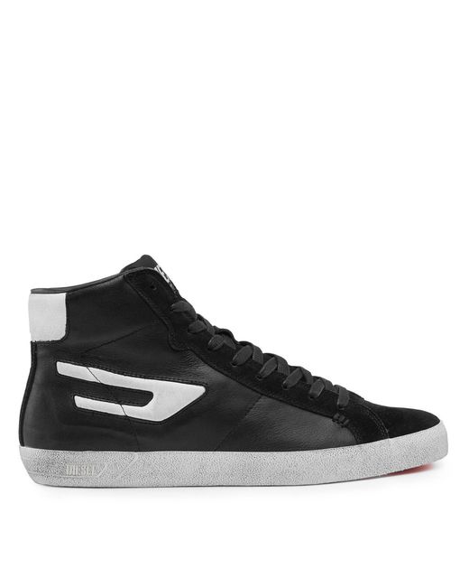 DIESEL Black Leroji Mid Hi Tops for men