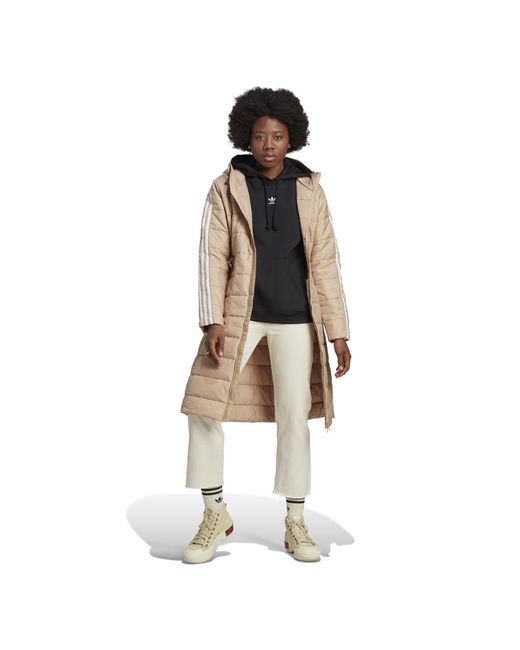 Adidas Originals Natural Premium Long Sleeve Slim Fit Short Puffer Jacket