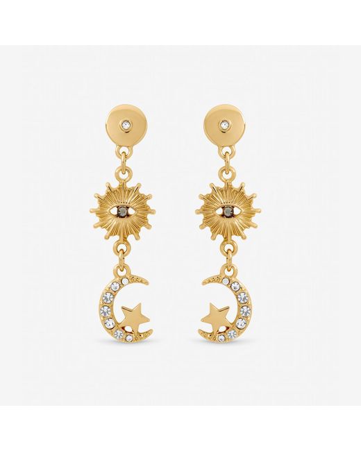 Mood Metallic Plated Evil Eye Celestial Earrings