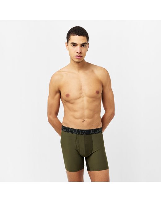 Under Armour Green 2Pk 6In Tech 2 Boxers for men