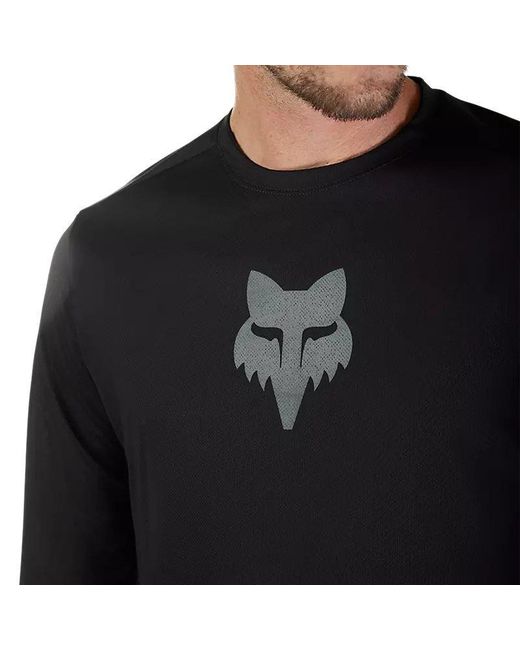 Fox Black Ranger Long Sleeve Jersey for men