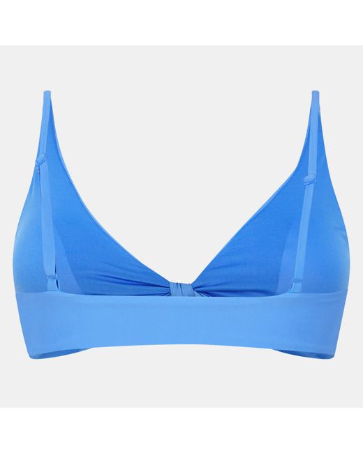 Jack Wills Blue Knot Front Crop Top Bikini