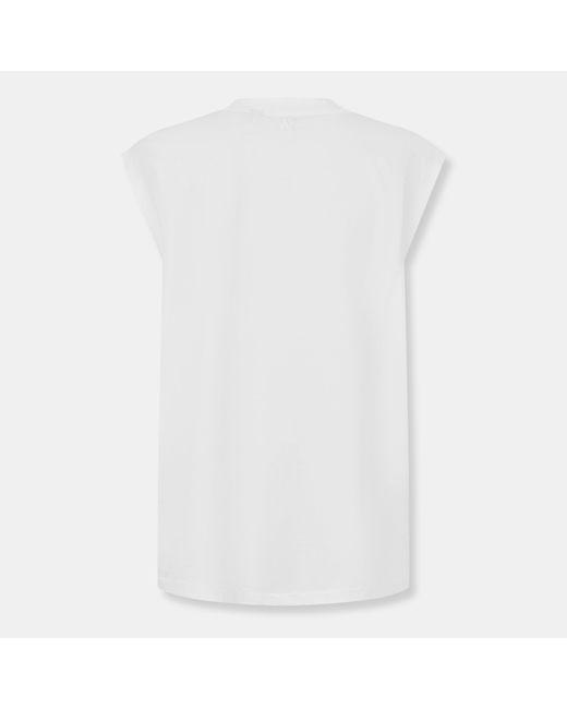 Represent White Modern Fit Tank Vest for men