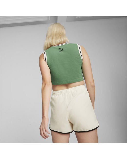 PUMA Green Team For The Fanbase Graphic Cr Crop Top