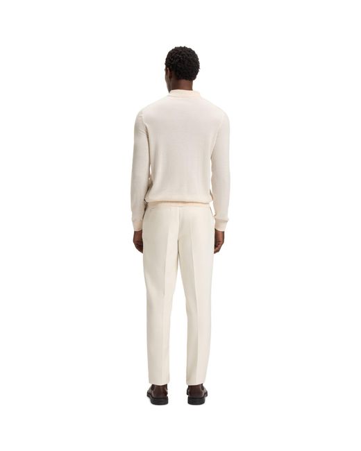 Boss Natural Lancione Long-Sleeve Polo for men