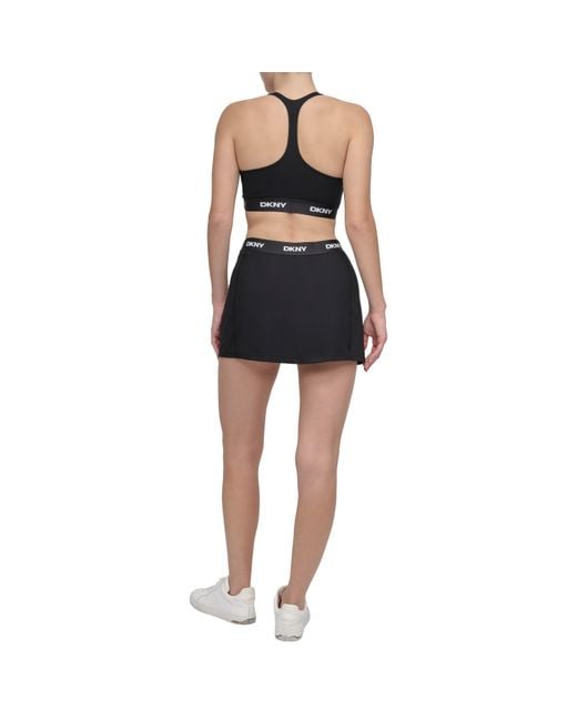 DKNY Black Logo Elastic Compression Skort