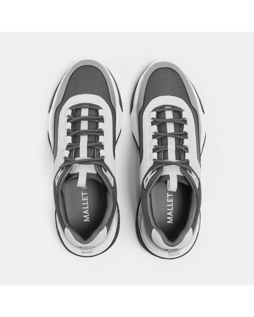 Mallet Gray Odyssey Chunky Trainers for men